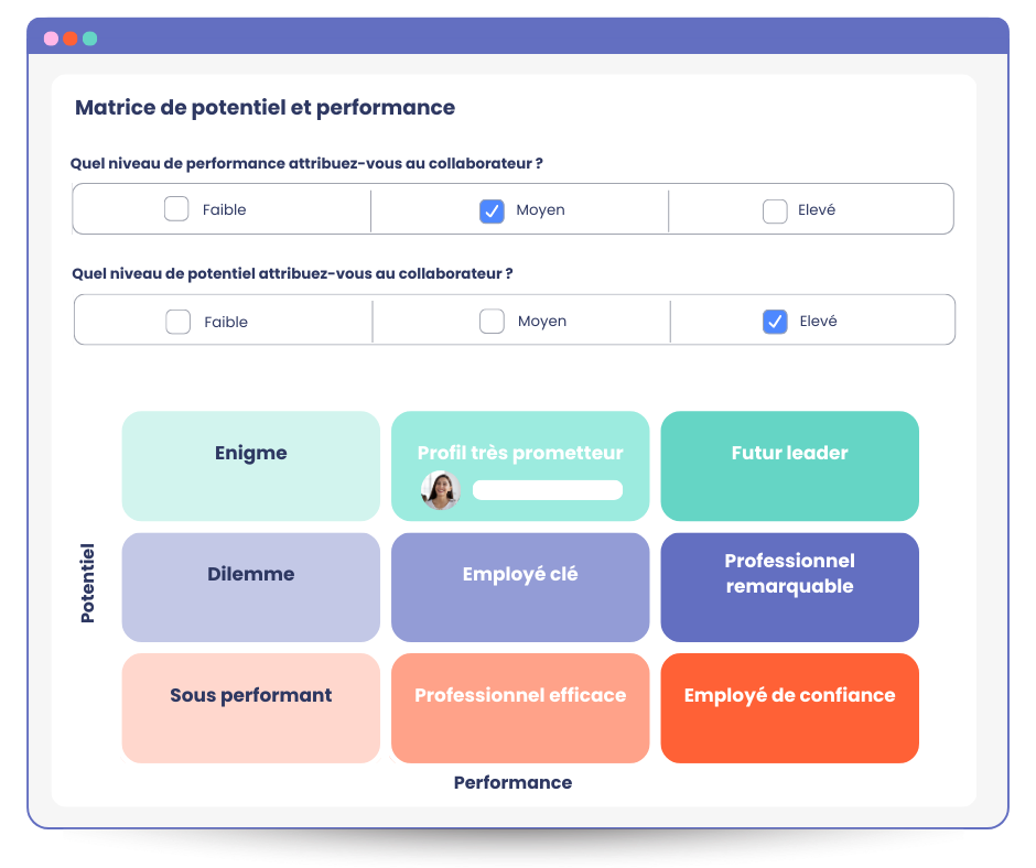 Logiciel de gestion des compétences - matrice 9 box