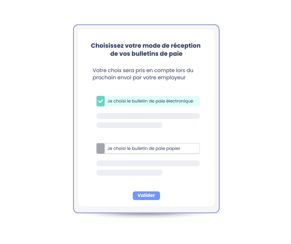 Choix du mode de réception des bulletins de paie